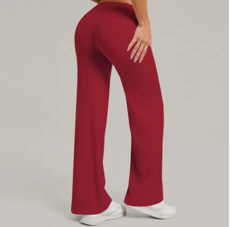 Women Straight Yoga Leg Bottoms Soft Stretchy Fabric