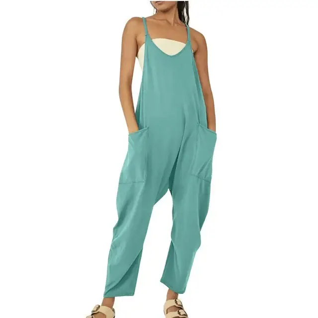Women’s Casual Wide-Leg Jumpsuit – Loose Fit One-Piece