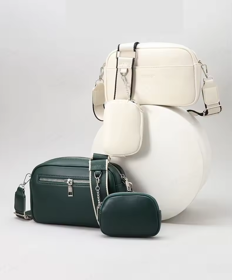 Korean Style Women’s PU Leather Satchel – Fashion Crossbody Shoulder Sling Bag