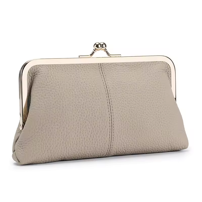 AndoBag Women’s Genuine Leather Kiss Lock Wallet