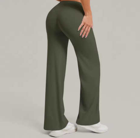 Women Straight Yoga Leg Bottoms Soft Stretchy Fabric