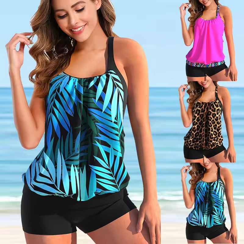 Women’s Summer Vest Bikini Set Swimsuit Two Piece Beachwear