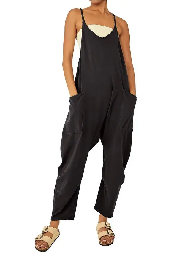 Women’s Casual Wide-Leg Jumpsuit – Loose Fit One-Piece