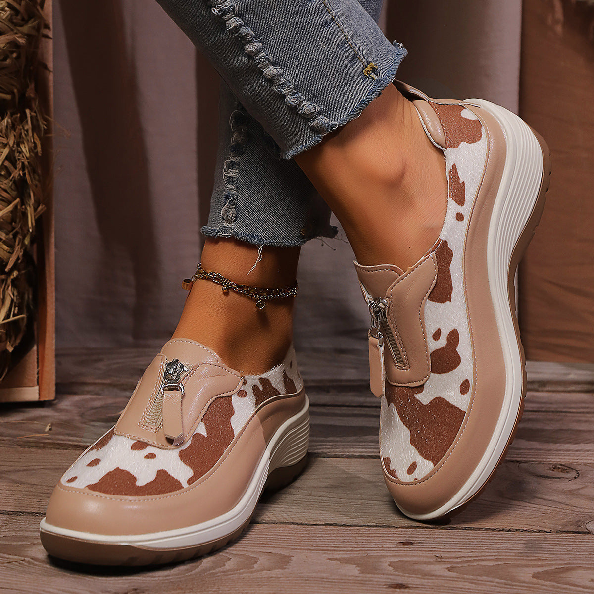 OrthoFit Women’s Comfort Leather Shoes – Stylish Orthopedic Casual Walking Shoes