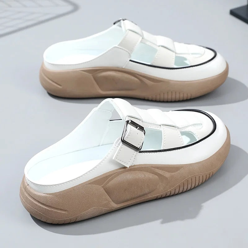 Summer Women’s Casual PU Leather Shoes – Versatile Flat Sports Sneakers