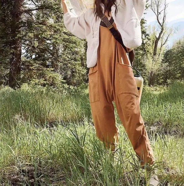 Women’s Casual Wide-Leg Jumpsuit – Loose Fit One-Piece