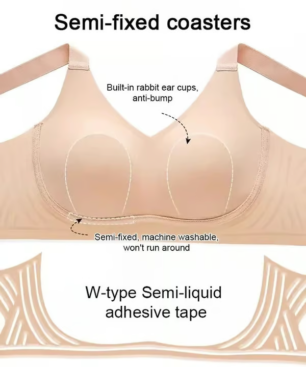 Women’s Wire-Free Push Up Bra – Seamless Skin-Friendly Everyday Comfort Bralette