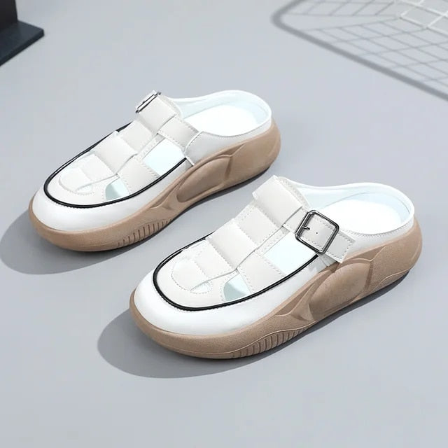 Summer Women’s Casual PU Leather Shoes – Versatile Flat Sports Sneakers