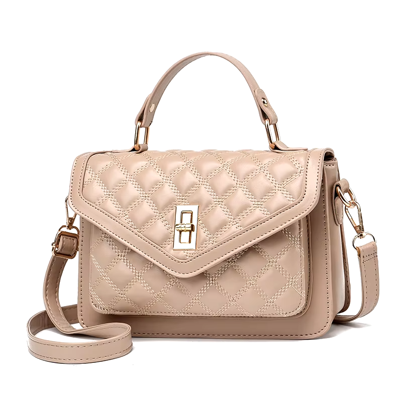 2025 Women’s PU Leather Shoulder Bag – Designer Small Square Messenger Handbag with Wallet