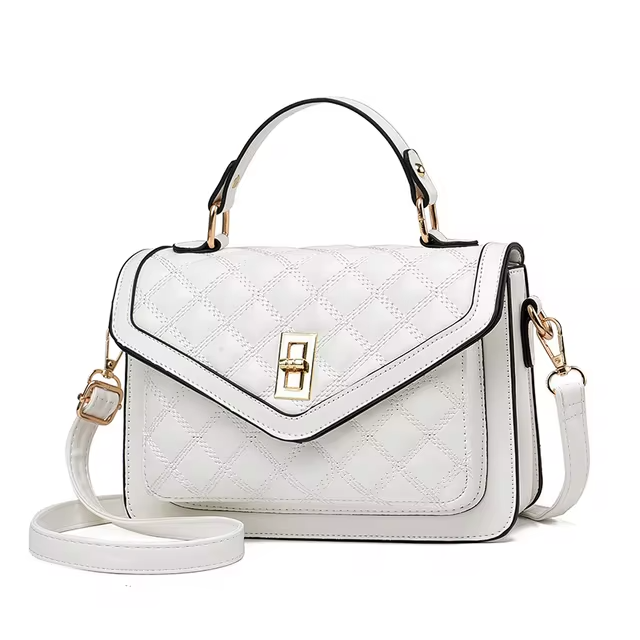 2025 Women’s PU Leather Shoulder Bag – Designer Small Square Messenger Handbag with Wallet