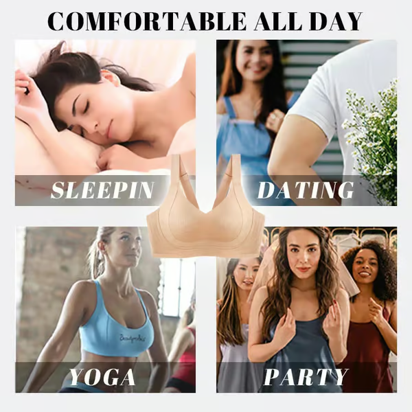 Women’s Wire-Free Push Up Bra – Seamless Skin-Friendly Everyday Comfort Bralette