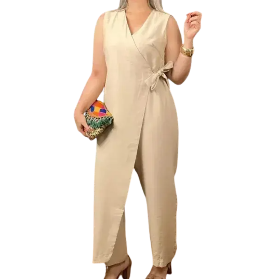 Women’s Casual V-Neck Sleeveless Jumpsuit