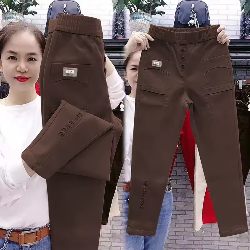 Women’s Korean Harun Pants – High Waist Loose Casual Cotton Trousers, Spring Summer