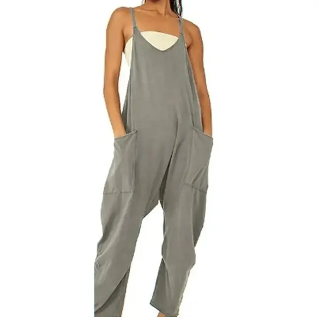 Women’s Casual Wide-Leg Jumpsuit – Loose Fit One-Piece