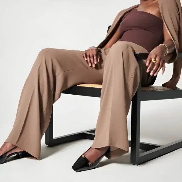 Crepe Pleated Women’s Trousers – High Waist, Lightweight Polyester