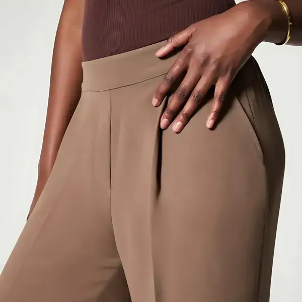 Crepe Pleated Women’s Trousers – High Waist, Lightweight Polyester