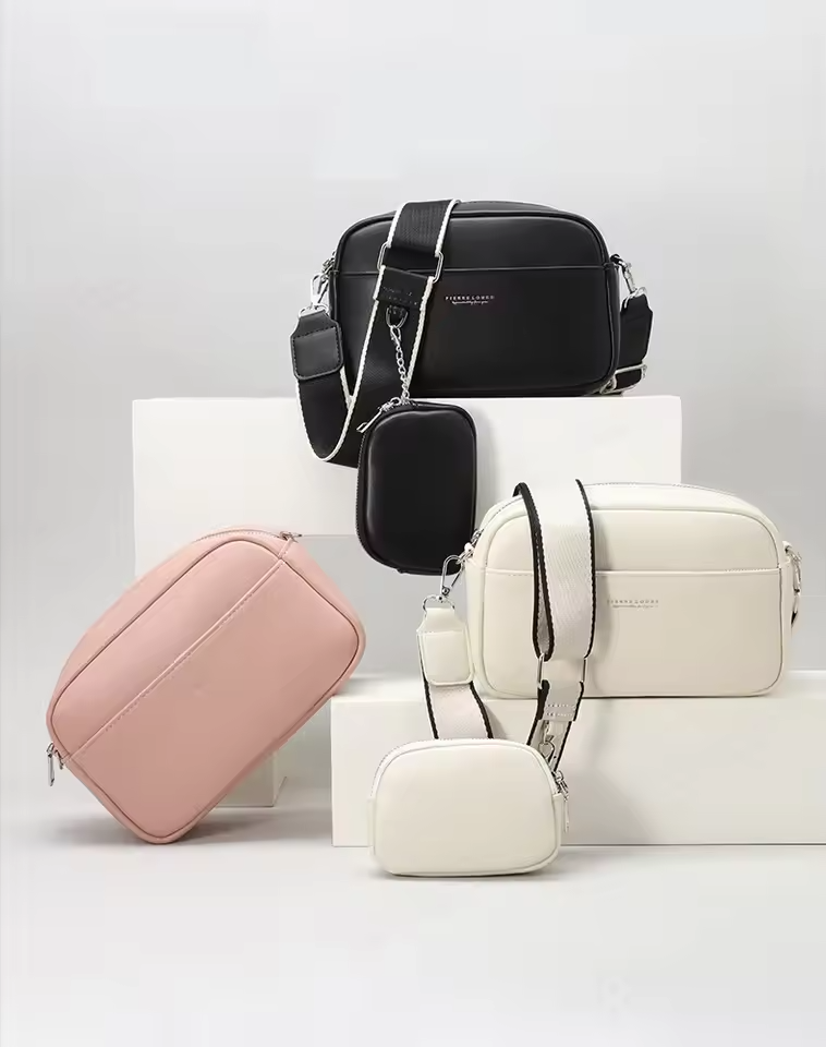 Korean Style Women’s PU Leather Satchel – Fashion Crossbody Shoulder Sling Bag