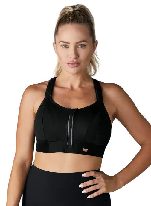 Women’s Sports Bra Crop Top with Front Zipper