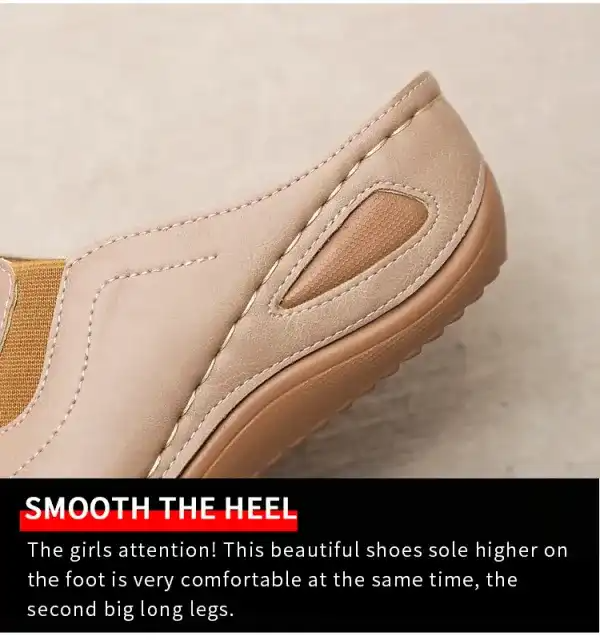 Women’s Comfortable Orthopedic Flat Sandals – PU Leather, Arch Support, All-Day Walking