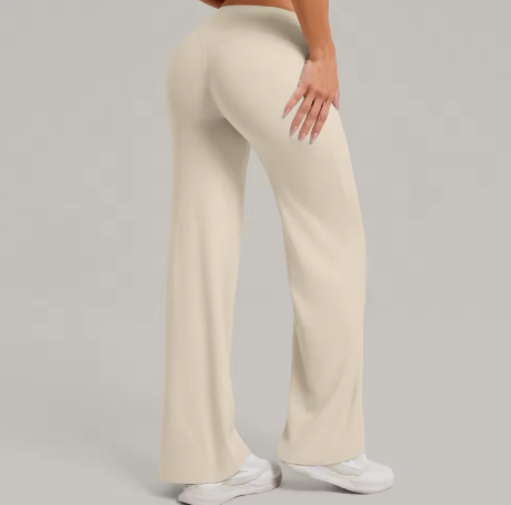 Women Straight Yoga Leg Bottoms Soft Stretchy Fabric